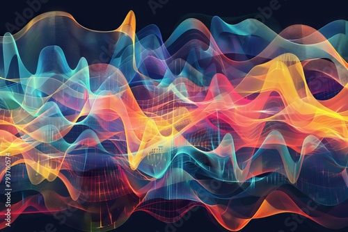 Vibrant illustration showcasing the rhythmic patterns of sound waves