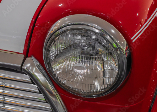 car headlights have a beautiful, distinctive and stylish design. © Pintira