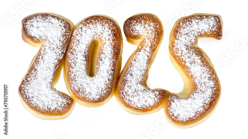 New Year Cake 2025 - Powdered Sugar Dusting