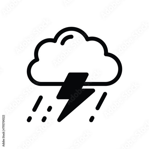 Lighting Rain vector icon