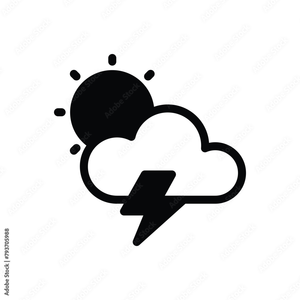 Thunder vector icon Thunder vector icon