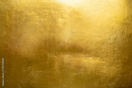 Gold shiny wall abstract background texture, Beatiful Luxury and Elegant © Phawat