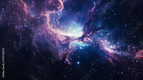 Stars Nebula on a background of outer space