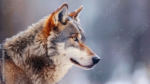 portrait photograph of wolfs  suitable for digital and print