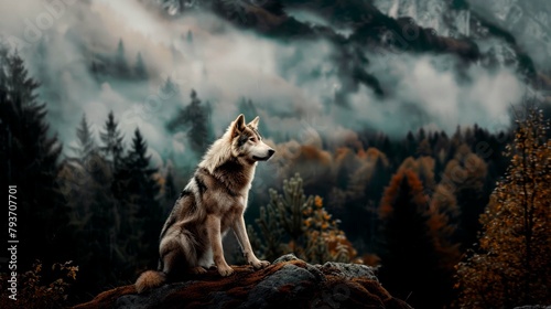 portrait photograph of wolfs, suitable for digital and print photo