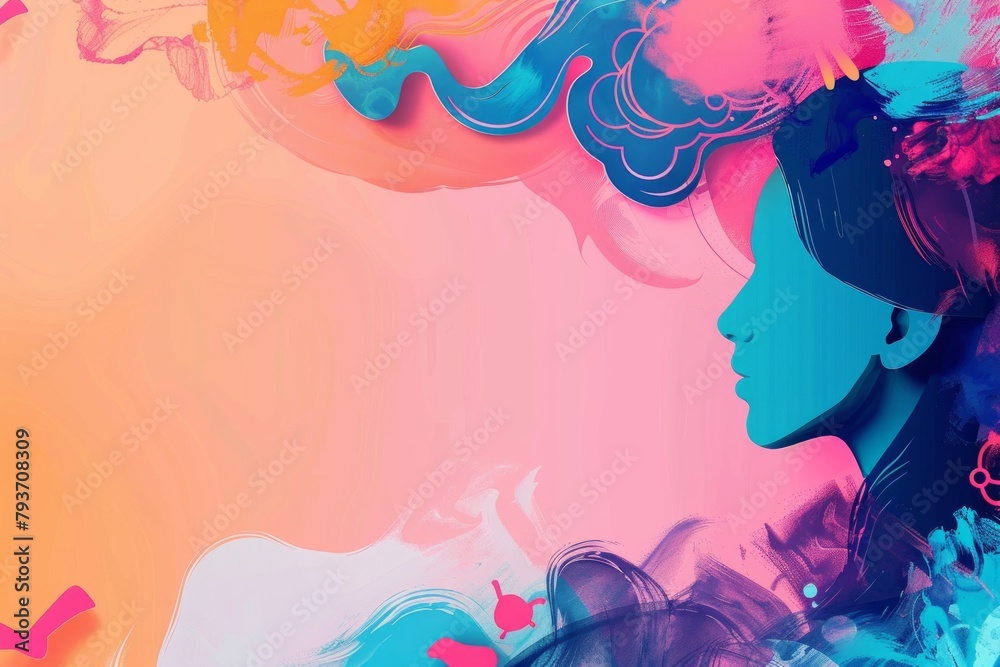 Fototapeta premium abstract background for Mental Health Awareness Week