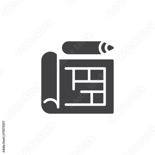House floor plan vector icon