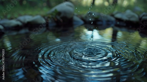 Water drop in slow motion © Suphakorn