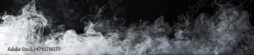 White smoke effect on black background