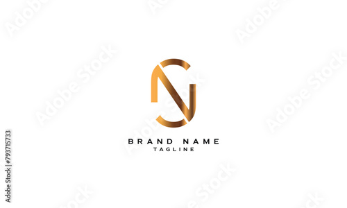 SNO, SON, NSO, NOS, ONS, OSN, Abstract initial monogram letter alphabet logo design