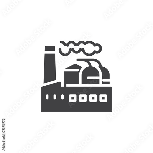Refinery plant vector icon