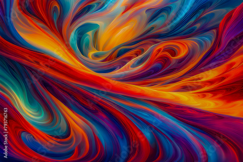 Dynamic abstract swirls in vibrant hues, an explosion of color and energy, ideal for artistic and background projects