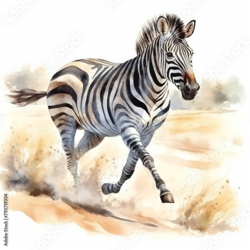 zebra on white