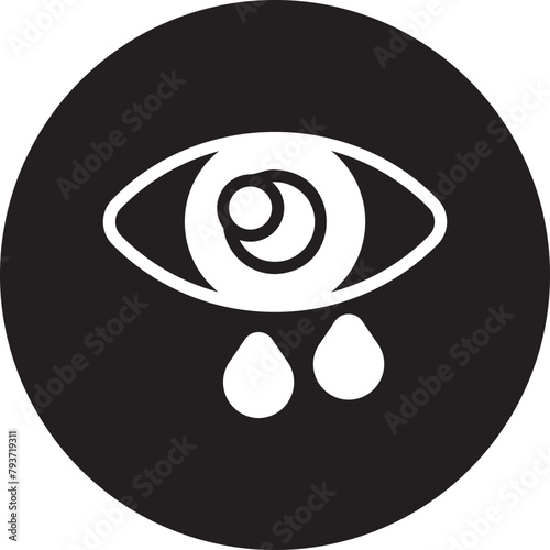 eye drop glyph icon