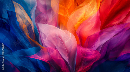 Abstract Brightness, A Colorful Dance of Light and Texture in a Vibrant Display