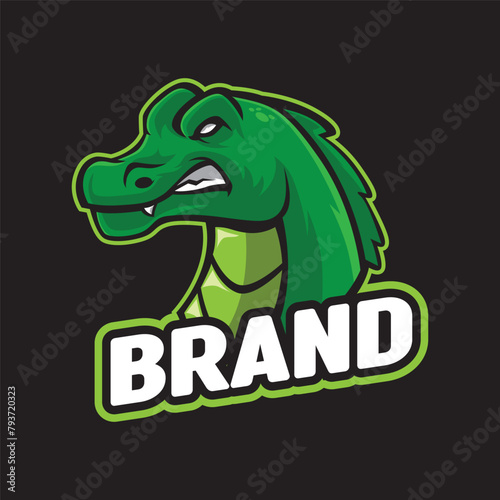 Alligators head mascot logo template