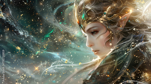 The Goddess of Wisdom - sci fi fantasy art