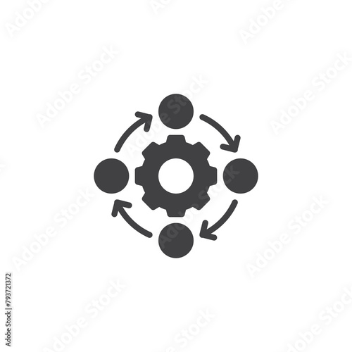 Supply Chain Management vector icon