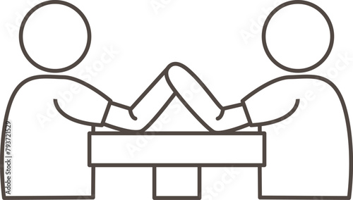 Arm wrestling icon