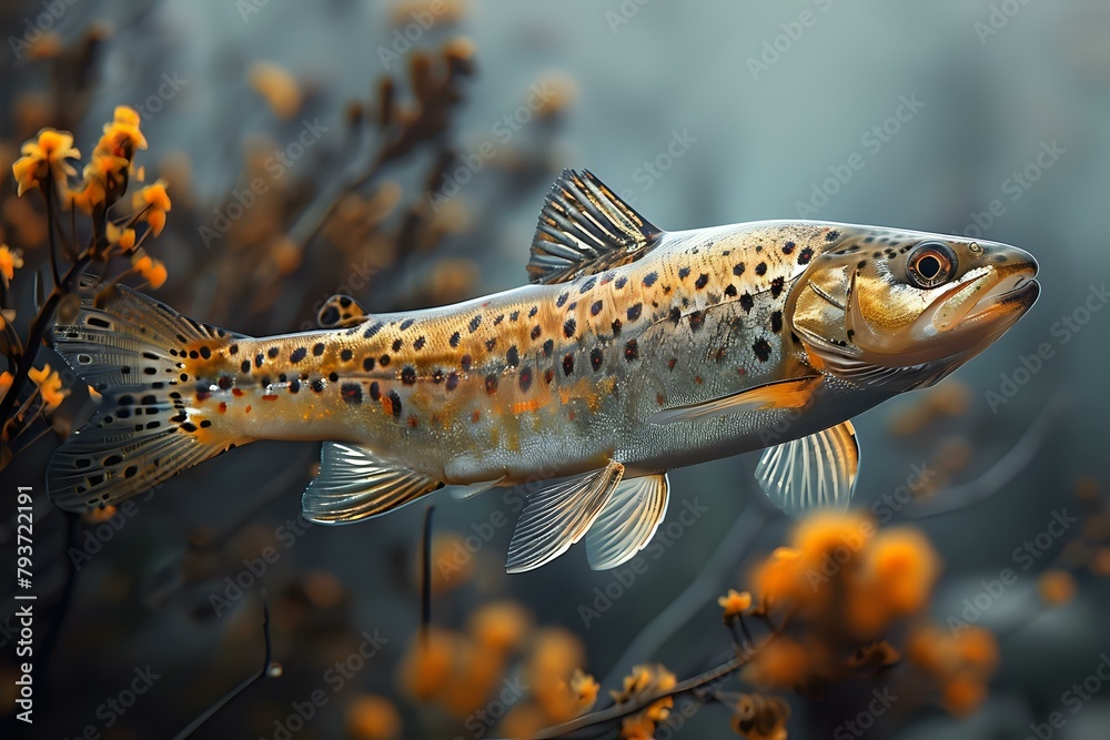 Captivating Fish in Earthy Palette Captivating Fish in Earthy Palette