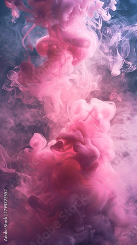 pink smoke on a grunge background