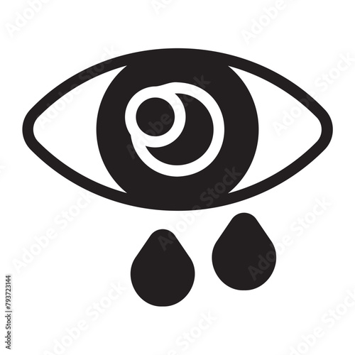 eye drop glyph icon