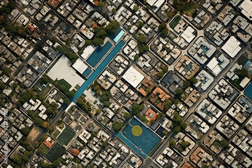 Aerial Urban Gridscape  Dynamic Layout Design of Urban Landscape