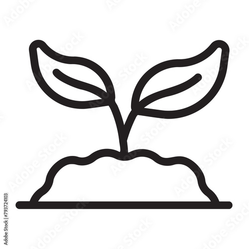 plant line icon