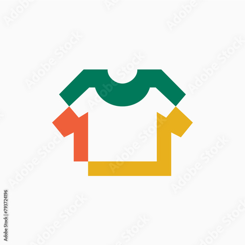 clothing tee tshirt apparel logo vector icon illustration © gaga vastard