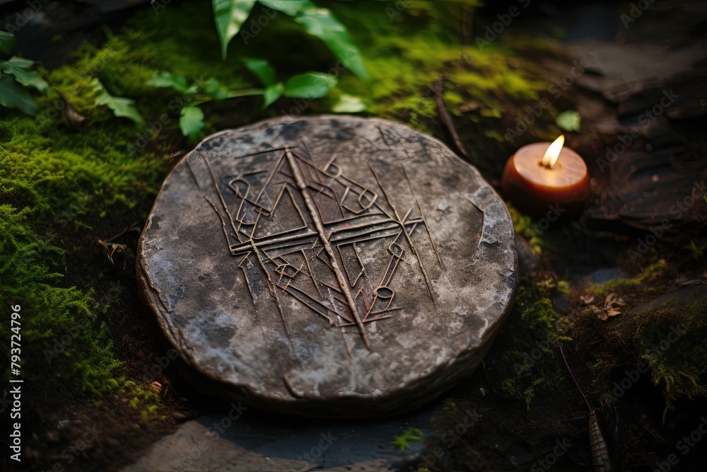 Ancient Runes Iconography: Unveiling Mystical Casting Methods Stock ...
