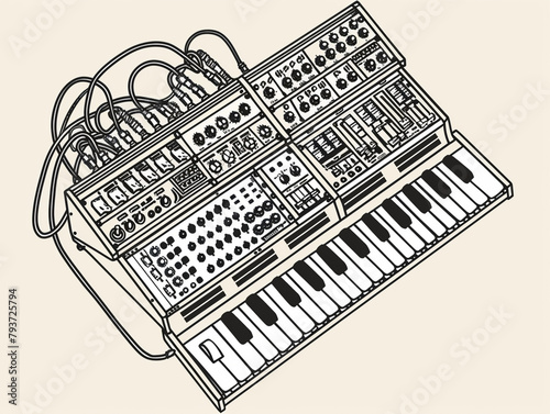modular synth simple outline image