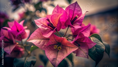 Vibrant Bougainvillea Spectabilis: A Tropical Flowering Vine photo