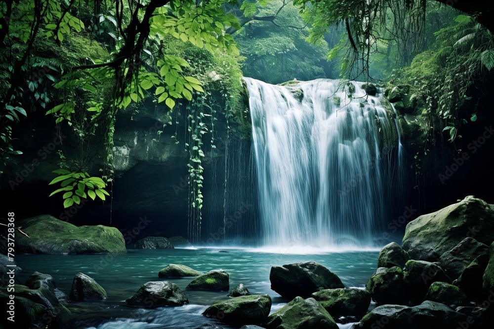 Cascading Waterfall Nature Desktop Backgrounds - Stunning Waterfall Photo Wallpapers