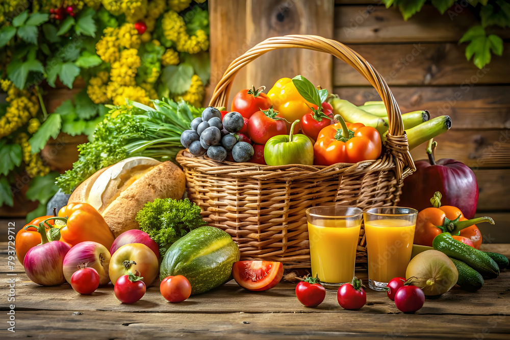 Balanced diet based on raw organic vegetables and fruits Balanced diet based on raw organic vegetables and fruits