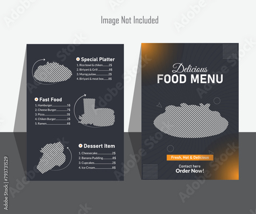 Creative food menu design 