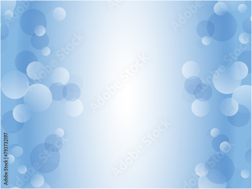 爽やかな清涼感溢れる泡模様イメージの水玉背景素材_青色