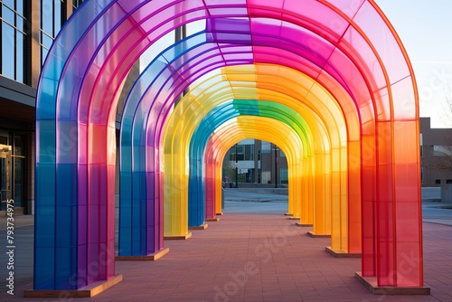 Rainbow Prismadreams: A Burst of Polychromatic Rainbow Art Installations photo