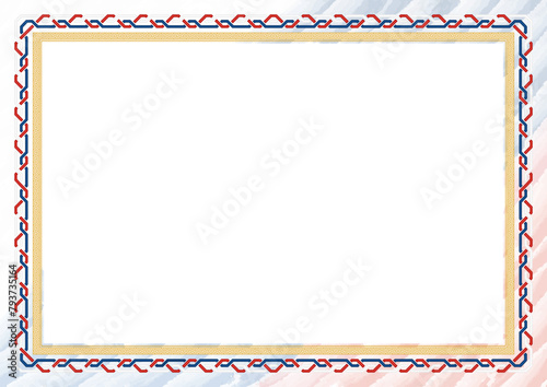  frame and border with Czech Republic flag