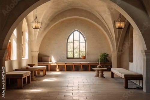 Serene Monastery Interiors: Timeless Monastic Sanctuary Styling