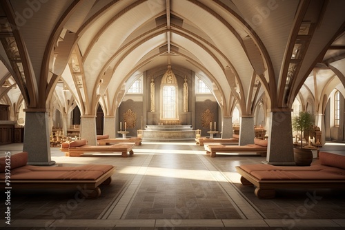 Serenity in Stone: Monastic Retreat Interior Designs