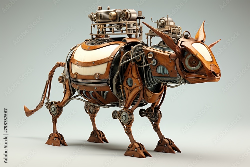 Steampunk Gadgetry Product Renders: Mechanical Animal Automata Masterpieces