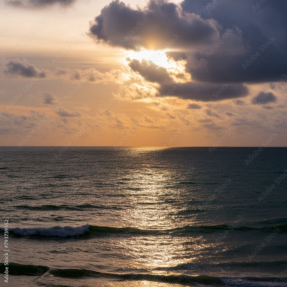 Fototapeta premium sunset over the sea