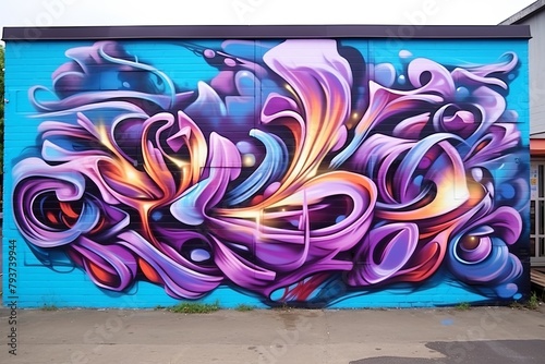 Vibrant Graffiti Wall Murals: Bursting Colors of Urban Decorations photo