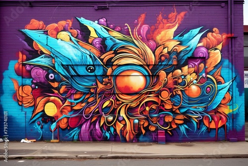 Vibrant Graffiti Wall Murals  Capturing Urban Stories through Visual Art