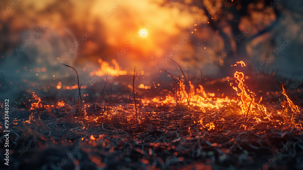 Ground beneath one's feet radiates heat like a furnace, making every step a struggle against the oppressive forces of nature Ground beneath one's feet radiates heat like a furnace, making every step a struggle against the oppressive forces of nature