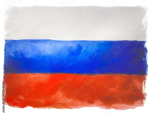 Illustration of banner flag russia photo