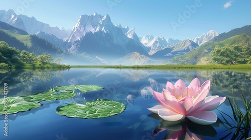Lotus flower yoga pants photo