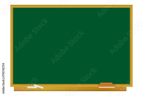 Green wooden board for teaching books in school. green board Vector illustration