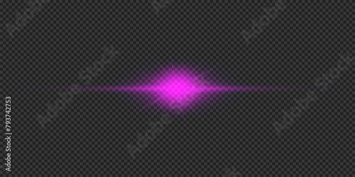 Purple horizontal light effect of lens flares