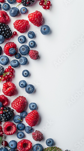 imagine white billboard with berries in corner for berry company